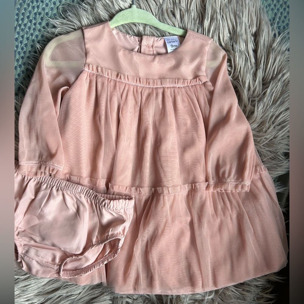 Adorable Pink Baby Dress with Bloomers